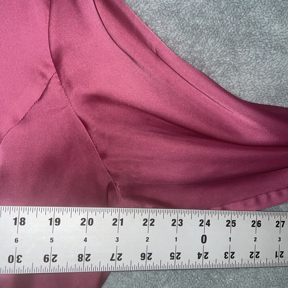 Jones New York Blouse Womens 1X Pink Button Up‎ V Neck Long Sleeve Satin Career - Picture 9 of 12